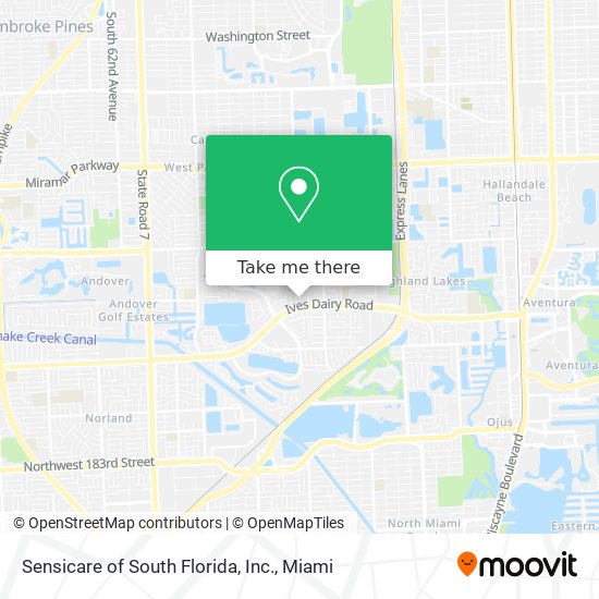 Sensicare of South Florida, Inc. map