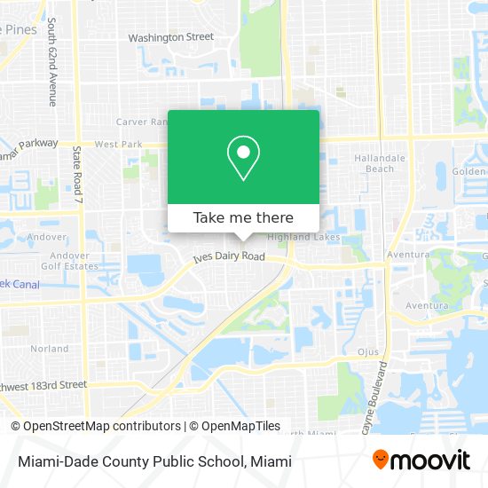 Mapa de Miami-Dade County Public School