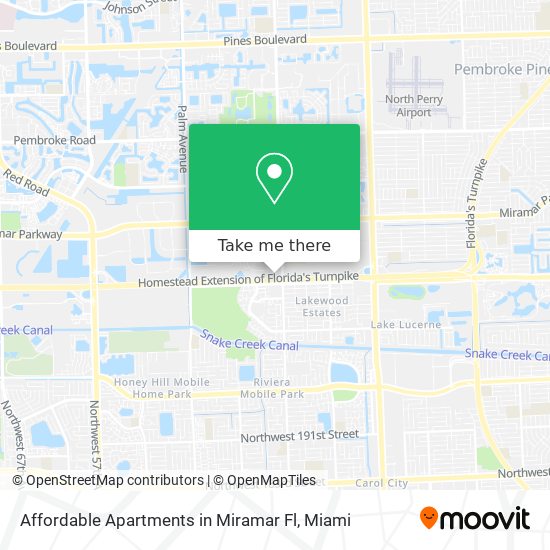 Affordable Apartments in Miramar Fl map