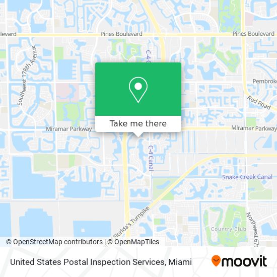 Mapa de United States Postal Inspection Services