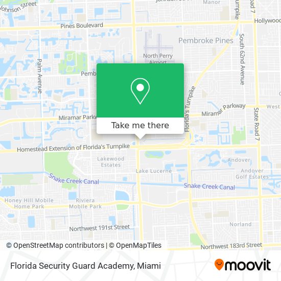 Mapa de Florida Security Guard Academy