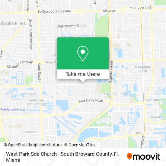 West Park Sda Church - South Broward County, Fl map