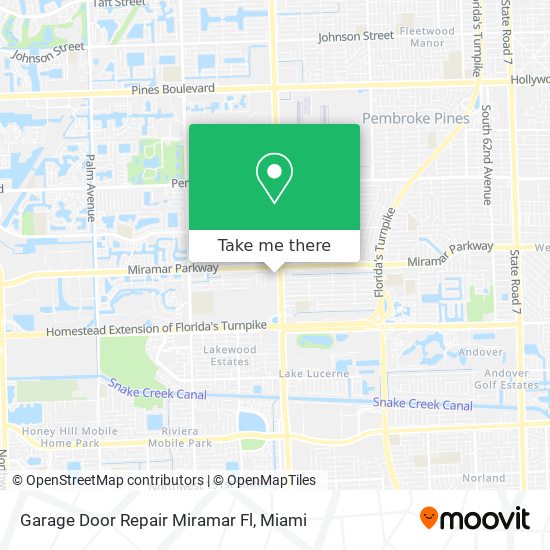 Garage Door Repair Miramar Fl map