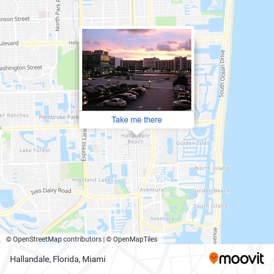 Hallandale, Florida map