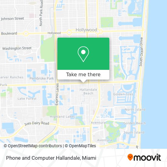 Phone and Computer Hallandale map