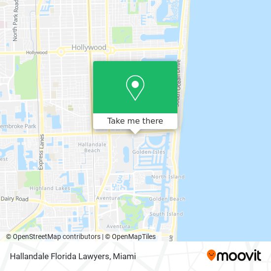 Mapa de Hallandale Florida Lawyers