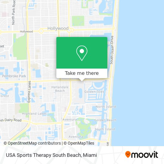 USA Sports Therapy South Beach map