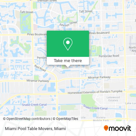 Miami Pool Table Movers map