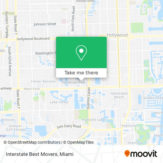 Interstate Best Movers map