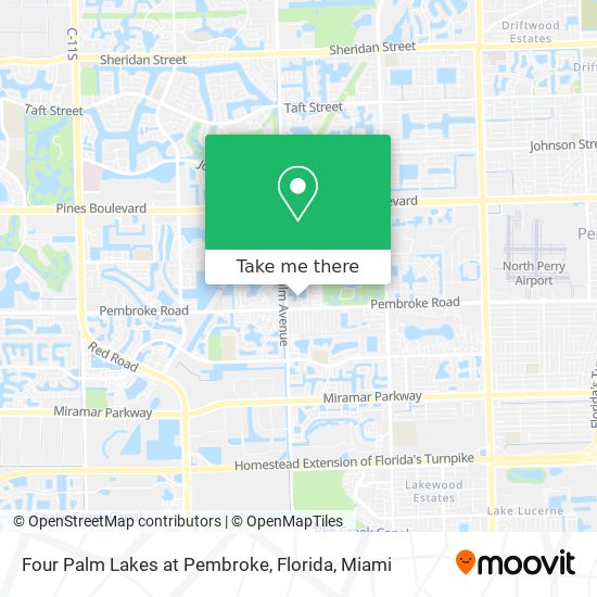 Mapa de Four Palm Lakes at Pembroke, Florida