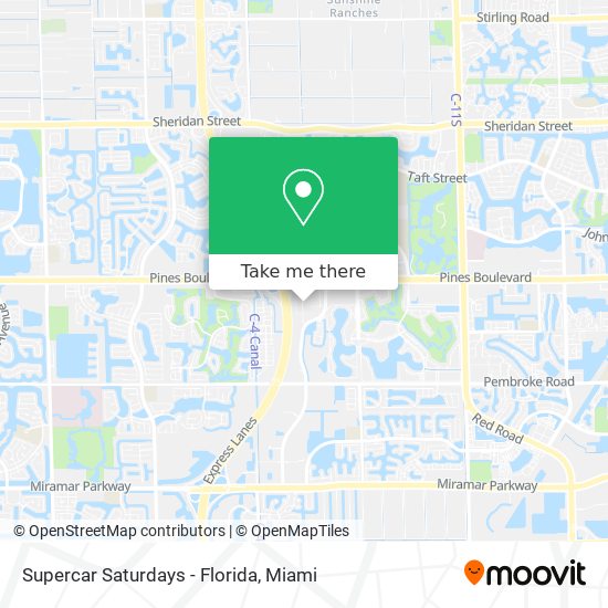 Mapa de Supercar Saturdays - Florida