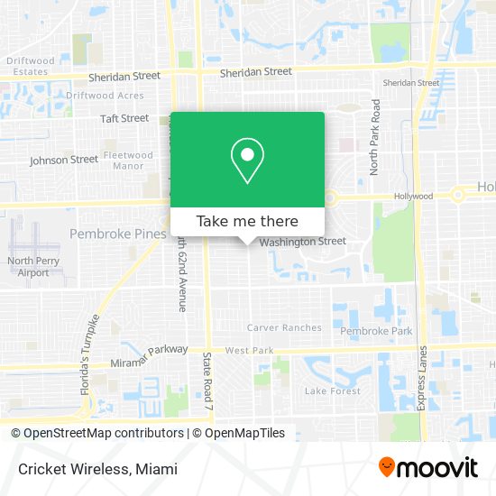 Mapa de Cricket Wireless