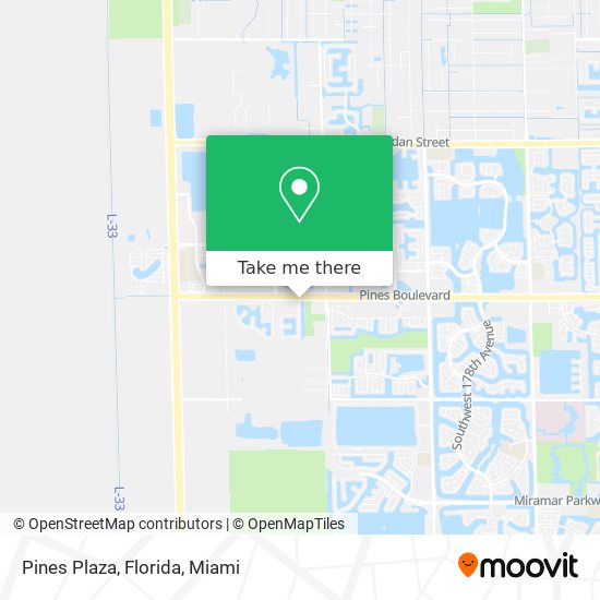 Pines Plaza, Florida map