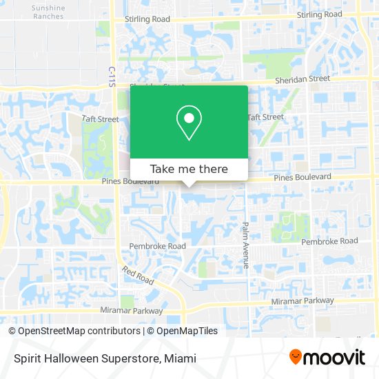 Mapa de Spirit Halloween Superstore