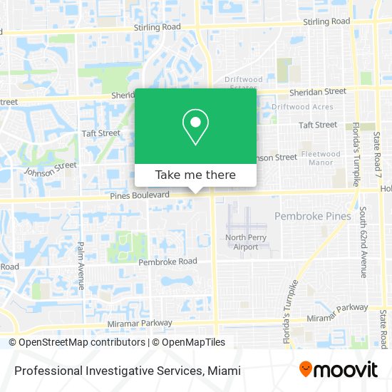 Professional Investigative Services map