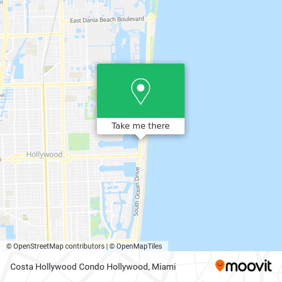 Costa Hollywood Condo Hollywood map