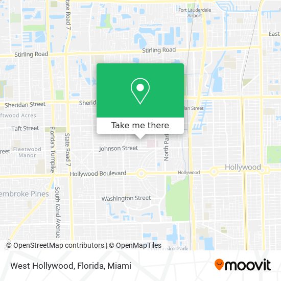 Mapa de West Hollywood, Florida