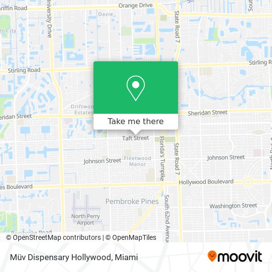 Müv Dispensary Hollywood map