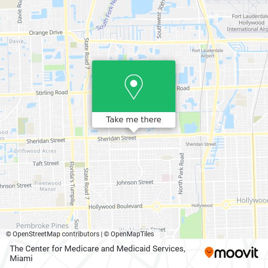 Mapa de The Center for Medicare and Medicaid Services