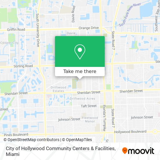 City of Hollywood Community Centers & Facilities map
