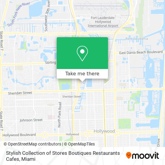 Mapa de Stylish Collection of Stores Boutiques Restaurants Cafes