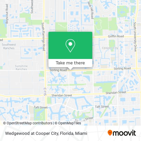 Wedgewood at Cooper City, Florida map