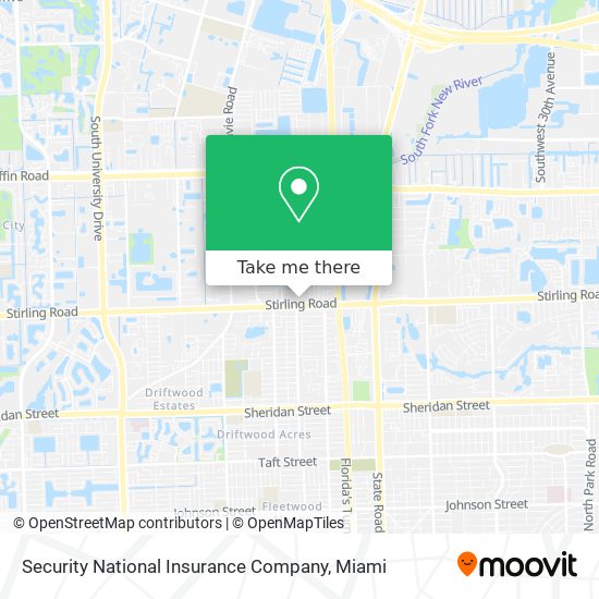 Mapa de Security National Insurance Company