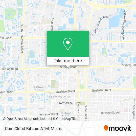 Mapa de Coin Cloud Bitcoin ATM