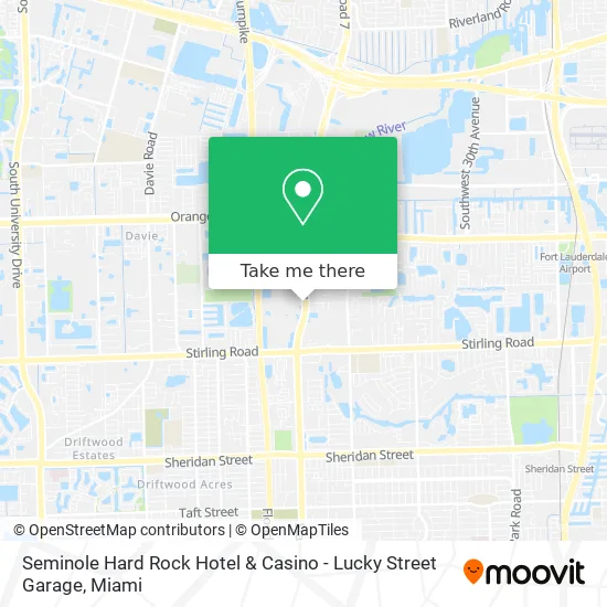 Seminole Hard Rock Hotel & Casino - Lucky Street Garage map