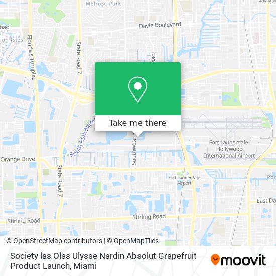 Society las Olas Ulysse Nardin Absolut Grapefruit Product Launch map