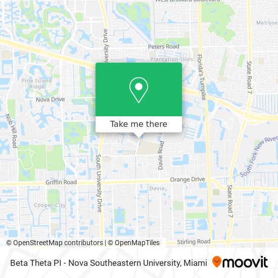 Mapa de Beta Theta PI - Nova Southeastern University