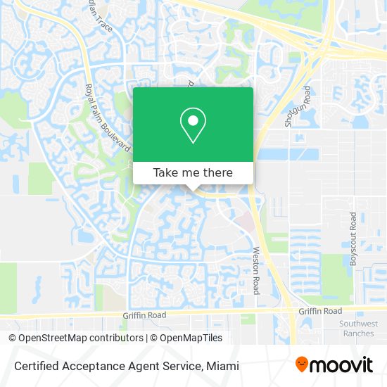 Mapa de Certified Acceptance Agent Service