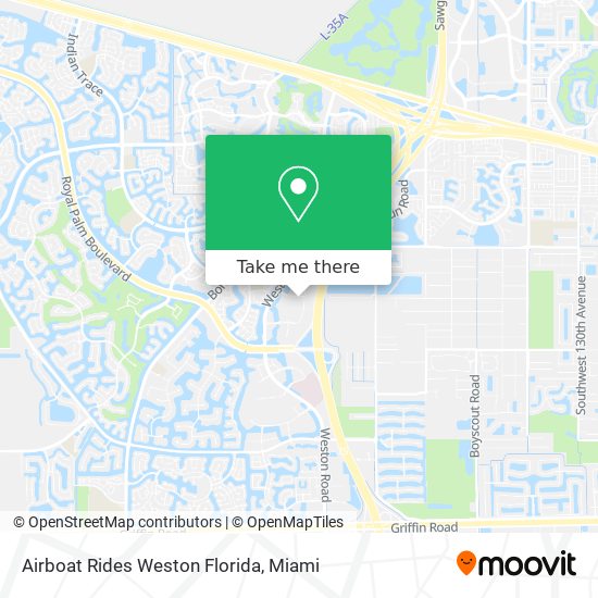 Airboat Rides Weston Florida map