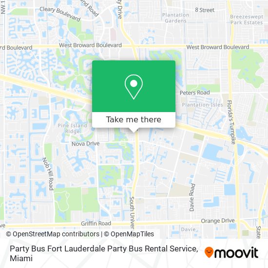 Party Bus Fort Lauderdale Party Bus Rental Service map