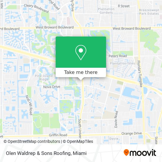 Olen Waldrep & Sons Roofing map