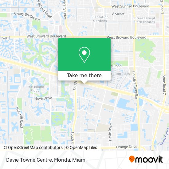 Davie Towne Centre, Florida map