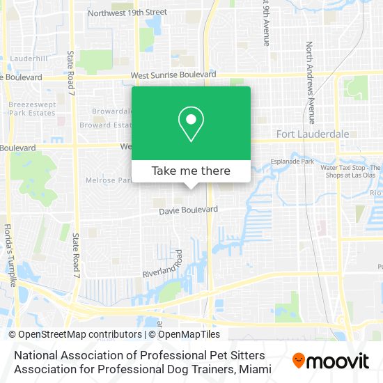 Mapa de National Association of Professional Pet Sitters Association for Professional Dog Trainers