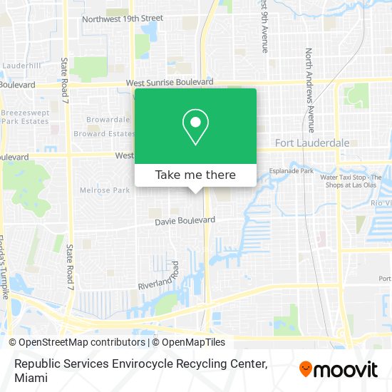 Mapa de Republic Services Envirocycle Recycling Center