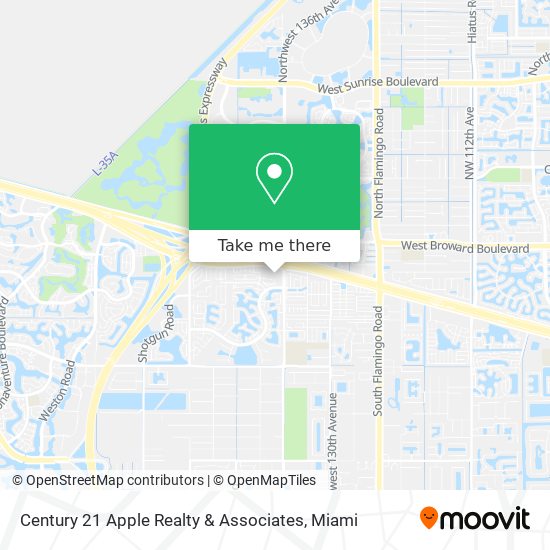 Mapa de Century 21 Apple Realty & Associates