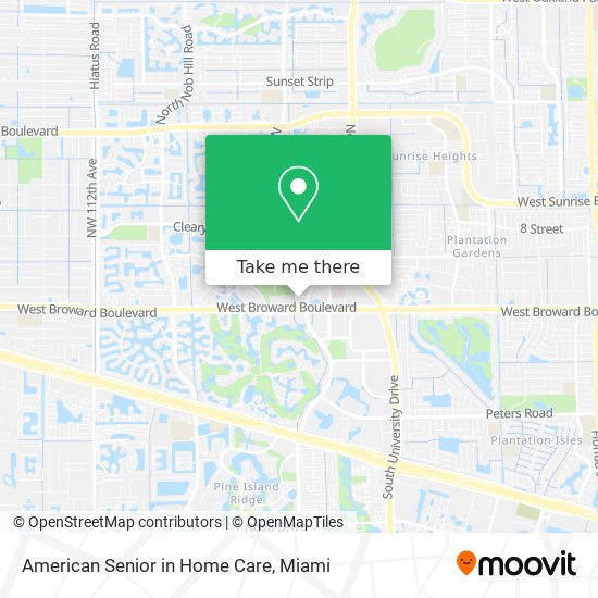 Mapa de American Senior in Home Care