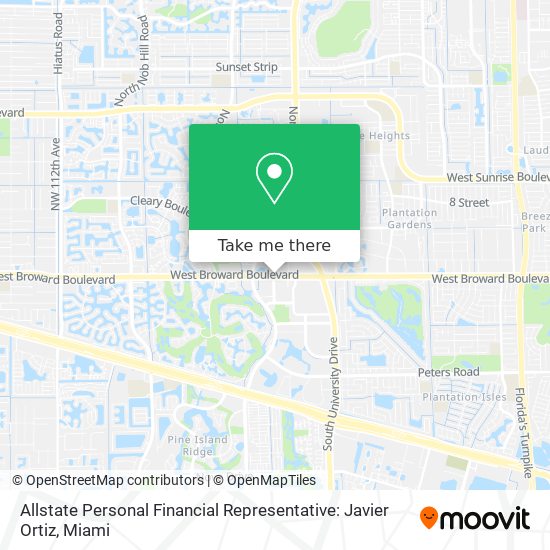 Allstate Personal Financial Representative: Javier Ortiz map