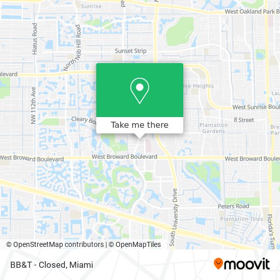 BB&T - Closed map