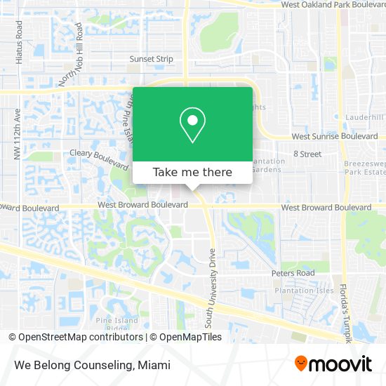 We Belong Counseling map