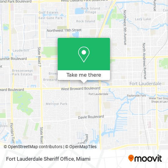 Fort Lauderdale Sheriff Office map