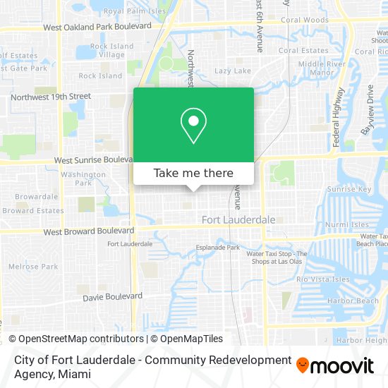 Mapa de City of Fort Lauderdale - Community Redevelopment Agency