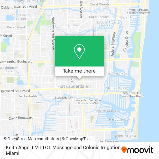 Keith Angel LMT LCT Massage and Colonic Irrigation map