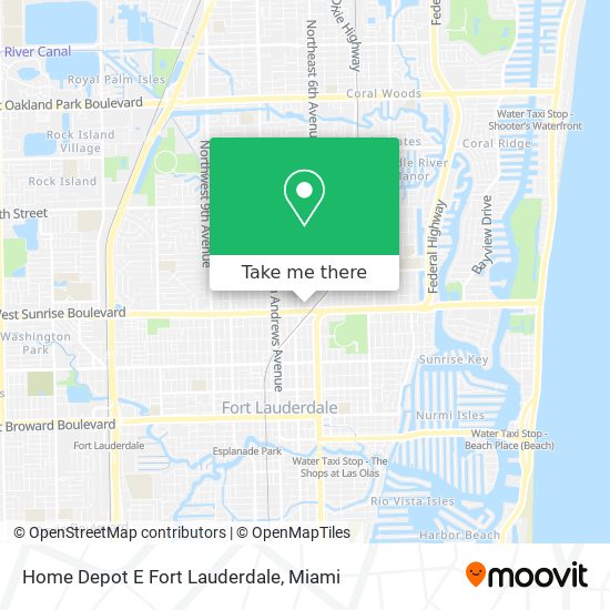 Home Depot E Fort Lauderdale map