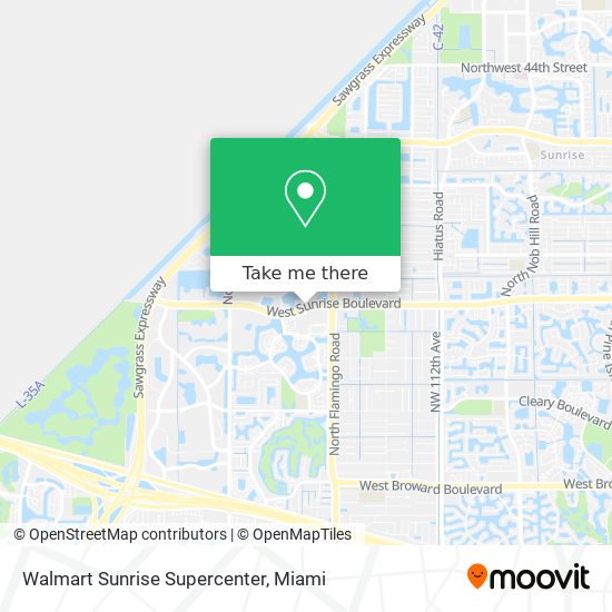 Walmart Sunrise Supercenter map