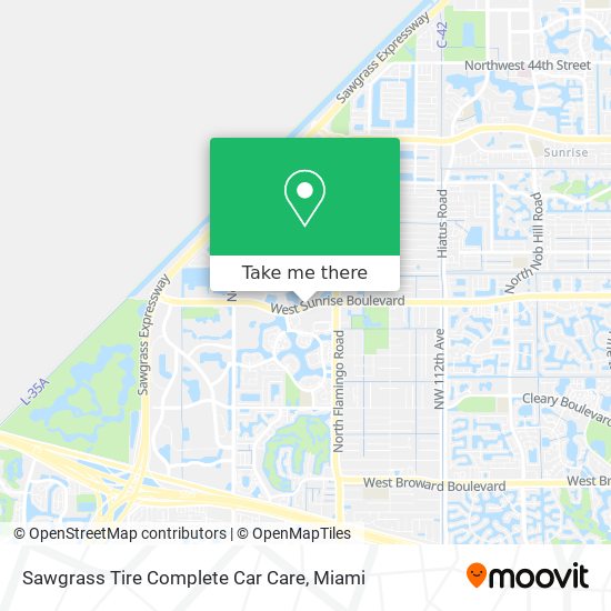 Sawgrass Tire Complete Car Care map