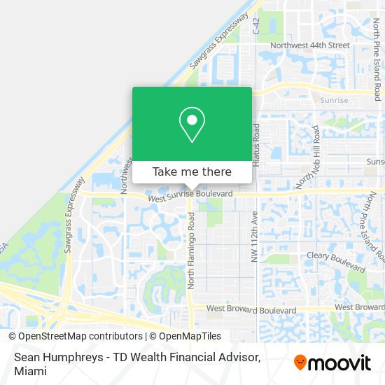 Mapa de Sean Humphreys - TD Wealth Financial Advisor